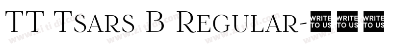 TT Tsars B Regular字体转换